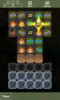 Match 3 Ninja Turtles Game Screen Shot 1