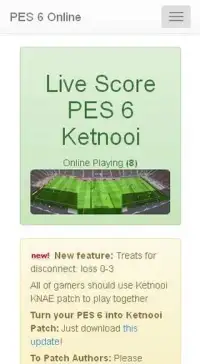 Online Pes 6 Ketnooi Screen Shot 1