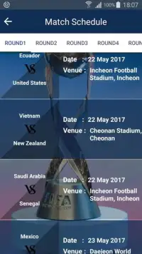 Schedule of FIFA World Cup U20 Screen Shot 3