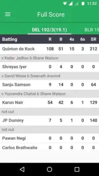 IPL Season 9 - Live Score Screen Shot 9