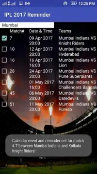 Reminder for IPL 2017 Screen Shot 0