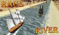 Turbo River Racing Ship 3D Screen Shot 1