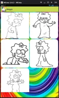 Coloring Game For The Simpsons Screen Shot 0