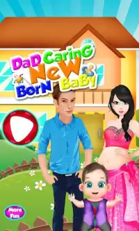 Dad Caring Newborn Baby Games Screen Shot 8