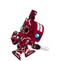 Red Robot Fighter - Runner
