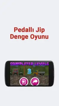 Pedallı Jip Denge Oyunu Screen Shot 1