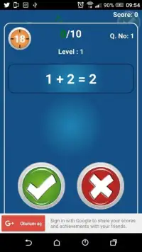 Hard Math Game Test Screen Shot 5