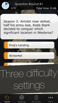Quiz App for Game of Thrones Screen Shot 1