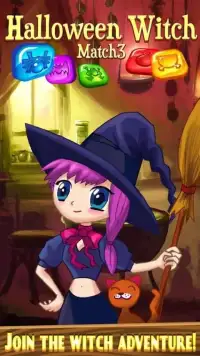 Halloween Witch Match 3 Screen Shot 0