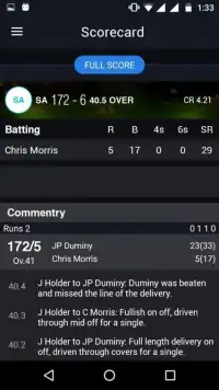 Live Cricket Score Screen Shot 3