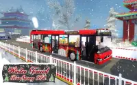 Winter Tourist Bus Snowy Hill Screen Shot 2
