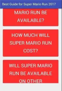 Mario Run Guide 2017 Screen Shot 0