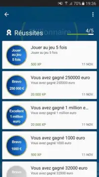 Jeu Millionnaire quiz français Screen Shot 2