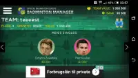 Badminton Manager Screen Shot 2