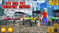 ATV Quad Bike Pet Transporter Driving - Dog Games Screen Shot 4
