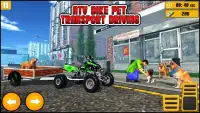 ATV Quad Bike Pet Transporter Driving - Dog Games Screen Shot 6