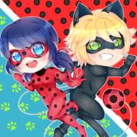 Lady bug and Cat Noir Chibi