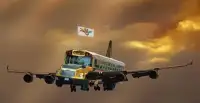 Flying Bus Simulator Free 2016 Screen Shot 4