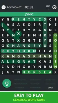 Word Search Topic For Pokemon Screen Shot 5