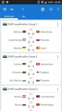 EURO 2016 Results Screen Shot 2