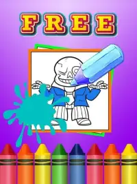 Indie Sans Hero Раскраски Screen Shot 1