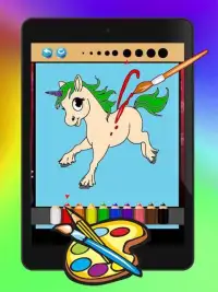 kuda unicorn buku mewarnai Screen Shot 0