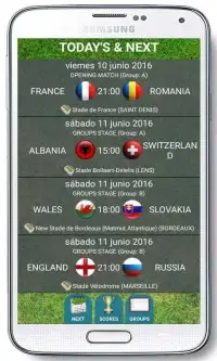 Euro 2016 France Cup Calendar Screen Shot 5