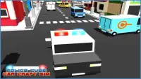 Police Car Craft Cube 3D Sims Screen Shot 3