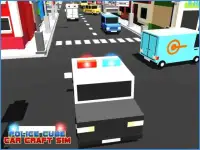 Police Car Craft Cube 3D Sims Screen Shot 8