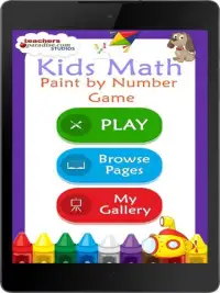 Kids Math Paint by Number Game Screen Shot 7