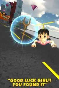 Anime Girl Fly Surfers 3D Screen Shot 1