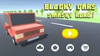 Blocky Cars: Smashy Road Screen Shot 6