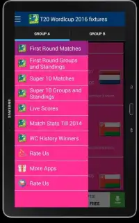 T20 World Cup 2016 Fixtures Screen Shot 4