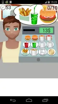 burger cash register game Screen Shot 0