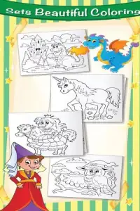 Princess & Pony Coloring pages Screen Shot 1