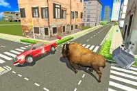 Angry Bison Attack in City 3D Screen Shot 0