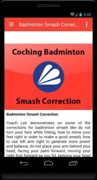 Badminton Smash Correction 1 Screen Shot 2