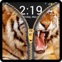 Zipper Lock Screen Tiger 2