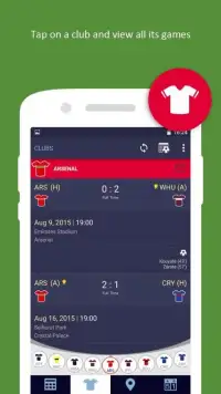 Fixtures and Results for EPL Screen Shot 5