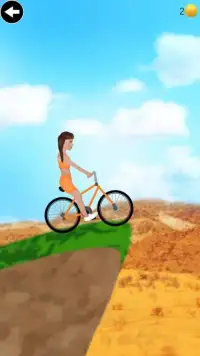 девушка велосипед восхождение Screen Shot 1