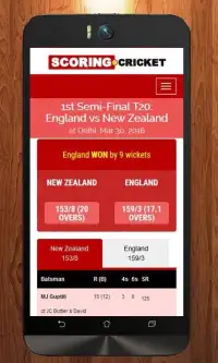Live Cricket Scoring Screen Shot 9