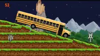 School Bus hill climb racing Screen Shot 1