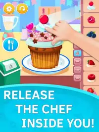 Cupcake Kids Food Games Free Screen Shot 1