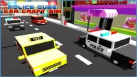 Police Car Craft Cube 3D Sims Screen Shot 0