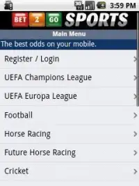 Bet2Go Mobile Sports Betting Download for FREE Screen Shot 1