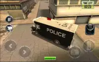 पुलिस कार और वैन बस पार्किंग Screen Shot 1