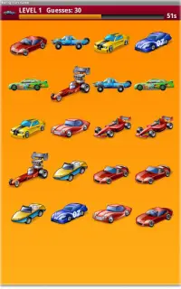 Racing Cars Memory Game Screen Shot 3
