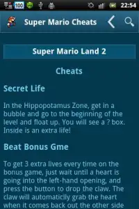 Super Mario Cheats Screen Shot 4