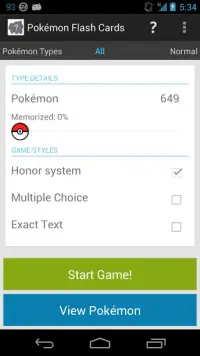 Pokemon Flash Cards Screen Shot 0