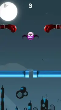 Blue Ball Up Jump Bounce Dash Screen Shot 2